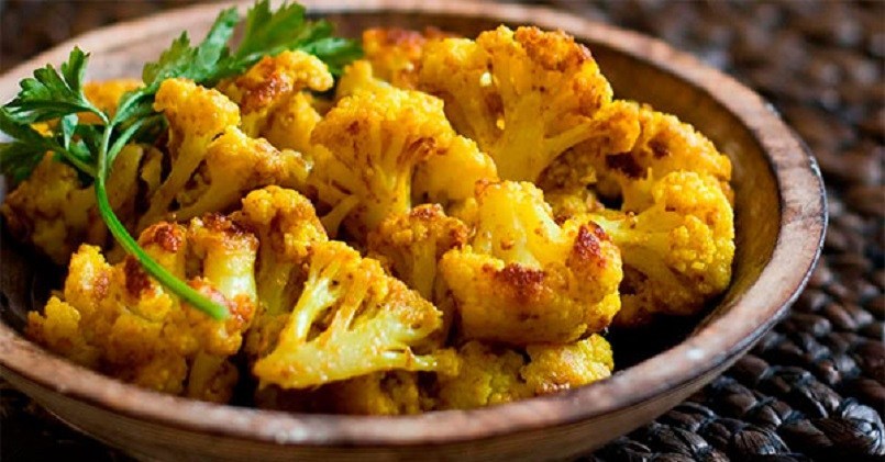 coliflor con curcuma